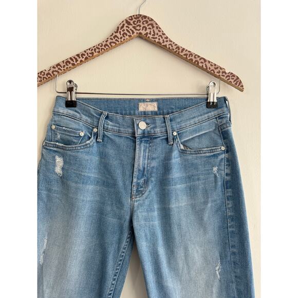 MOTHER Undone Hem Looker Crop Jeans in Cliffhanger Size 25 - Picture 3 of 8